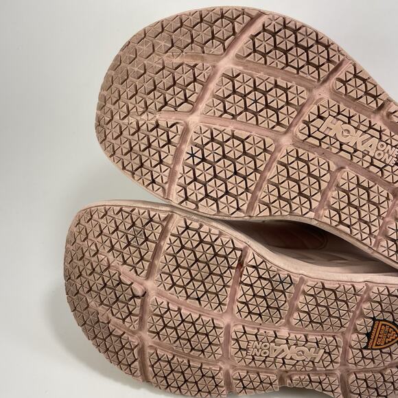 Hoka One One Bondi SR Womens Size 10 D Wide Leather Slip Resistant Peach Whip - Picture 10 of 11